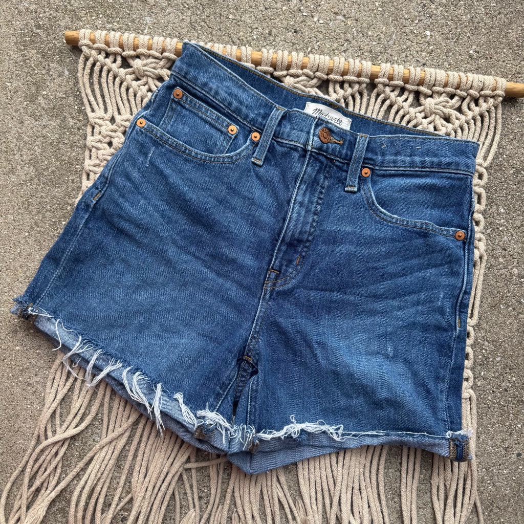 Madewell High Rise Jean Shorts Size 25